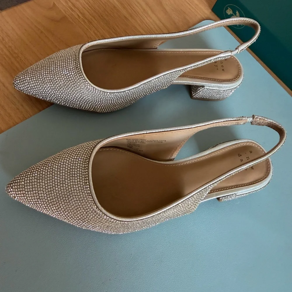 Target New Day Champagne Crystal Slingback Flats - Picture 5 of 7